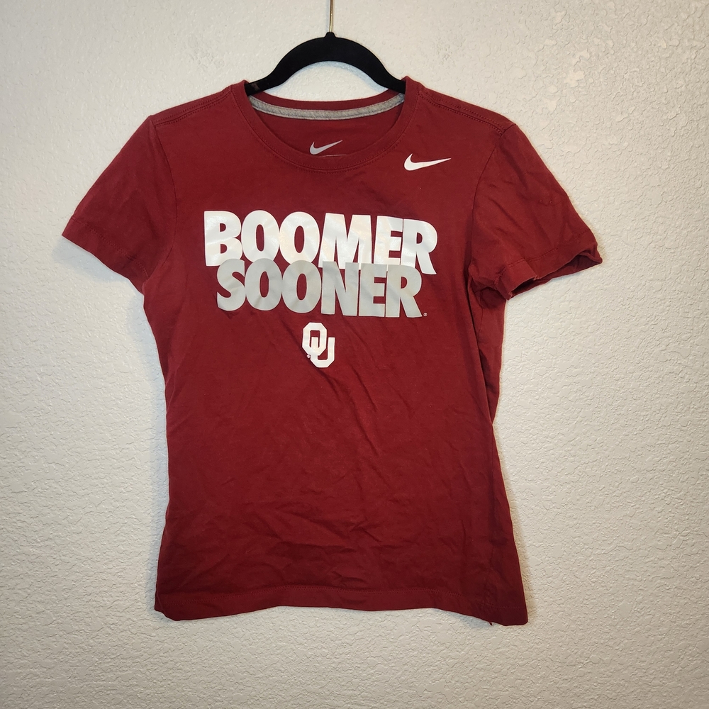 Nike Red Boomer Sooner T-Shirt Slim Fit size L - Picture 3 of 11